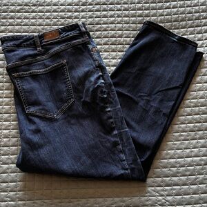 Lands End Womens Jeans Mid Rise Straight Blue Denim Stretch Size 22W - (C0726A)